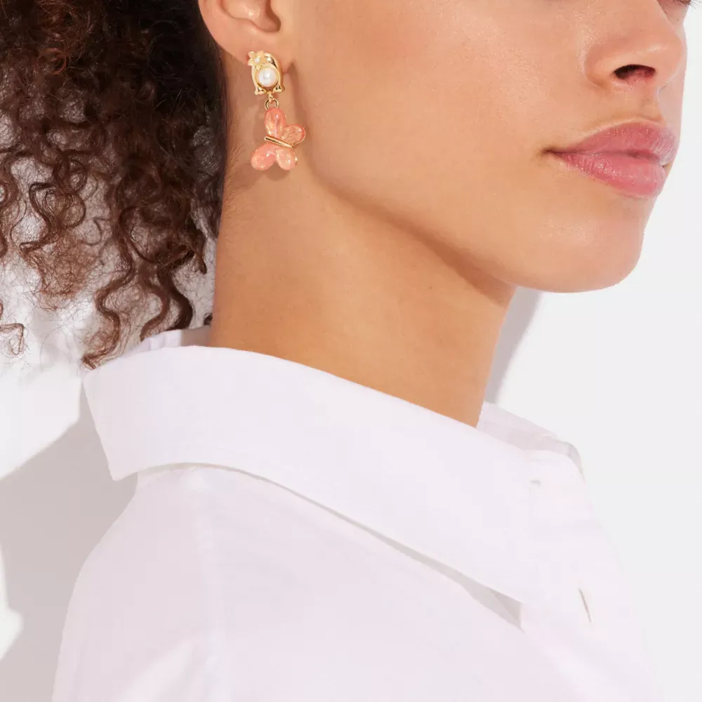 Signature Butterfly Drop Earrings