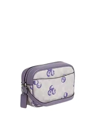 Mini Jamie Camera Bag In Signature Canvas With Blueberry Print