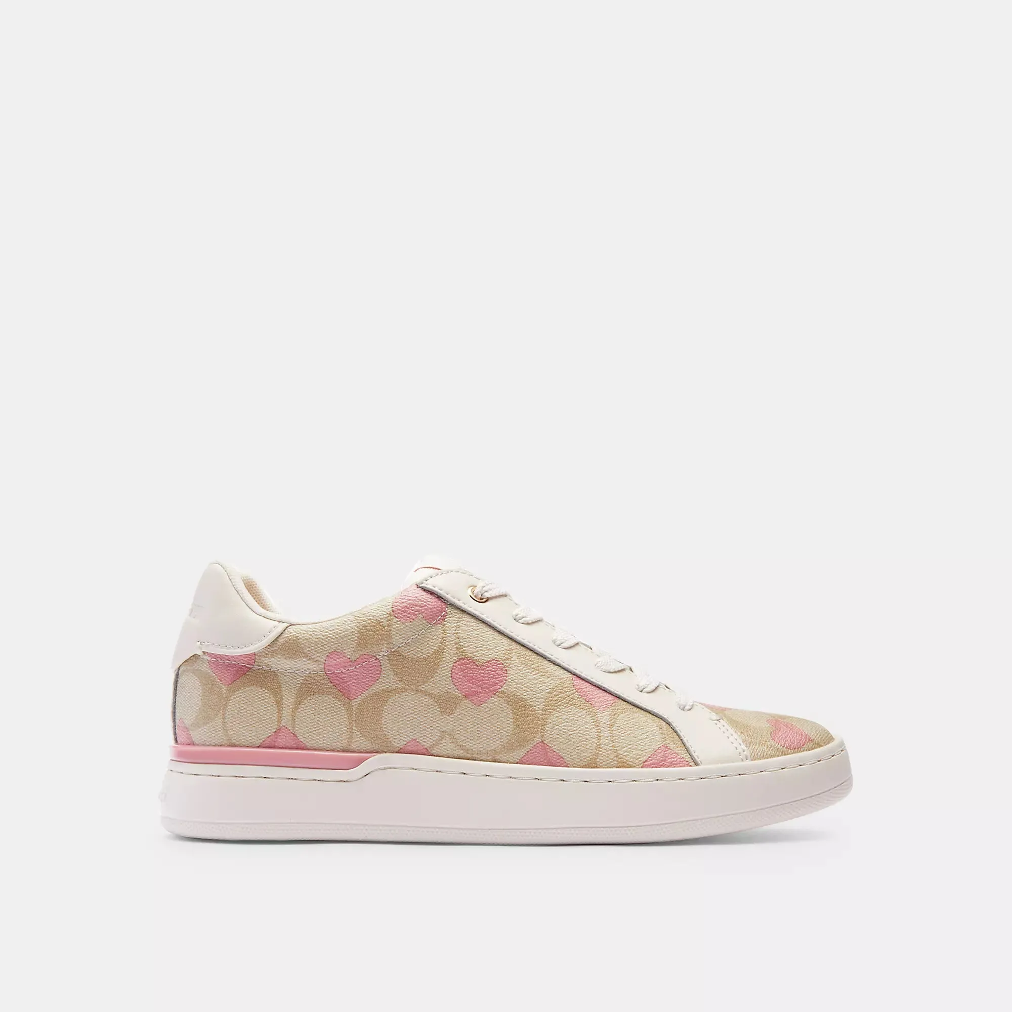 Outlet Clip Low Top Sneaker In Signature Canvas With Hearts