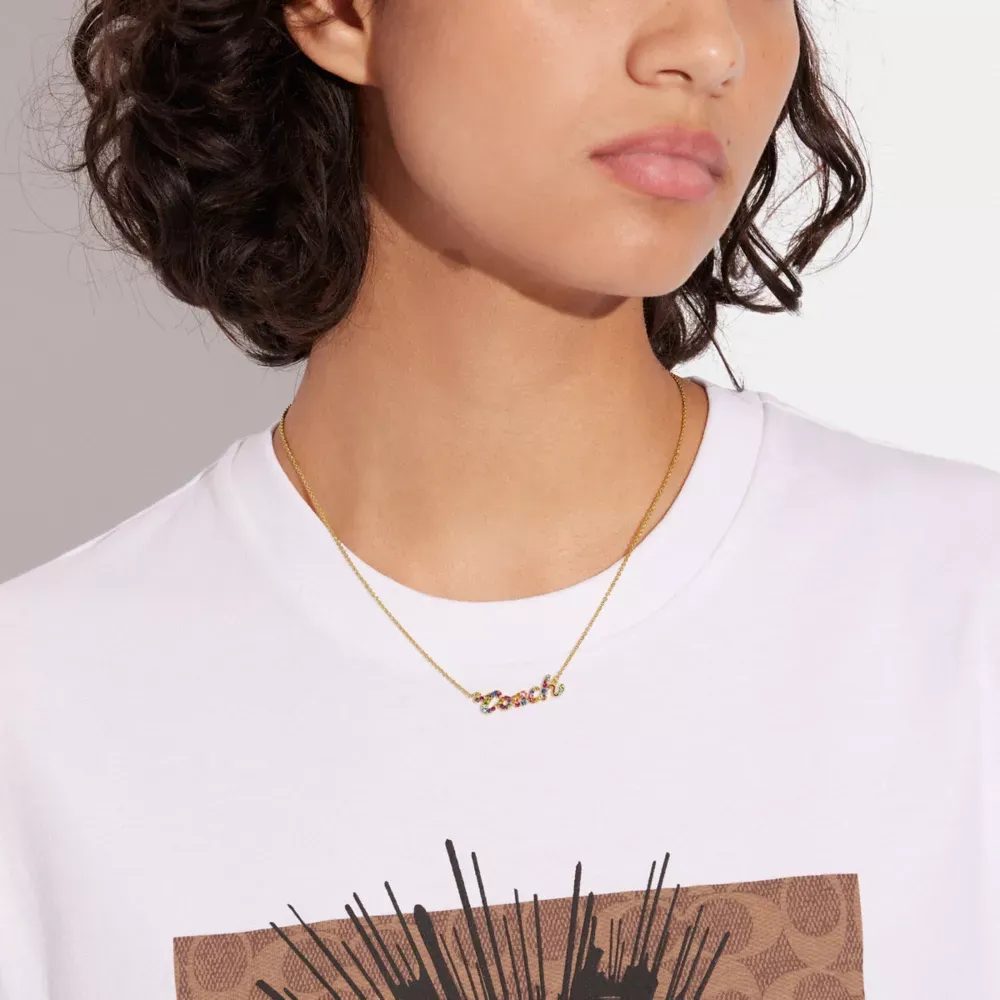 Signature Script Necklace