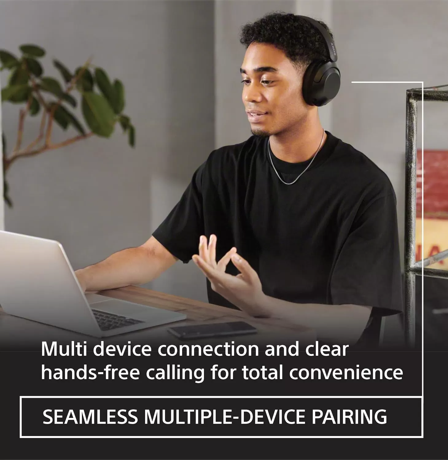 Sony WH-XB910N Extra BASS Noise Cancelling Headphones, Wireless Bluetooth Over The Ear Headset with Microphone and Alexa Voice Control, Blue (Amazon Exclusive)