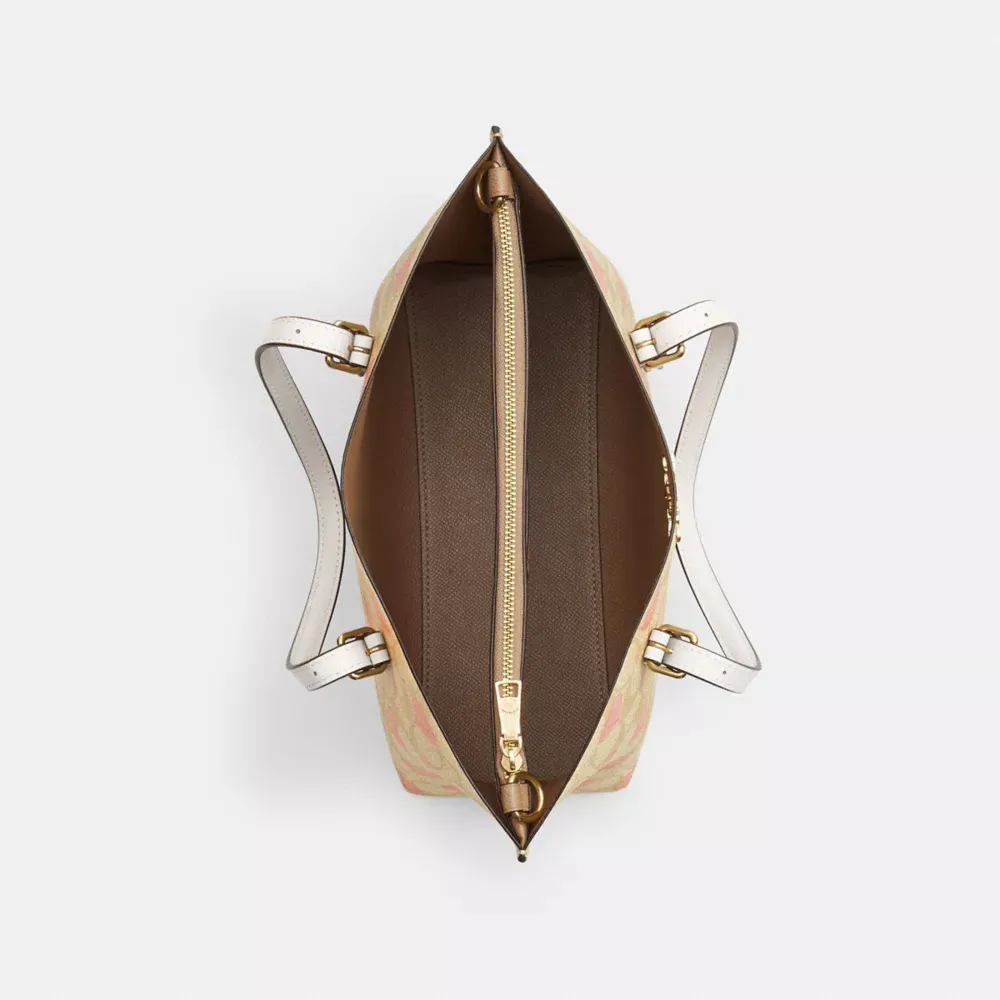 Mollie Tote 25 In Signature Canvas With Heart Print