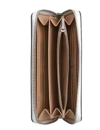 Long Zip Around Wallet In Signature Canvas With Blueberry Print