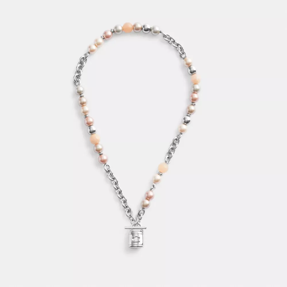 Pearl And Padlock Necklace