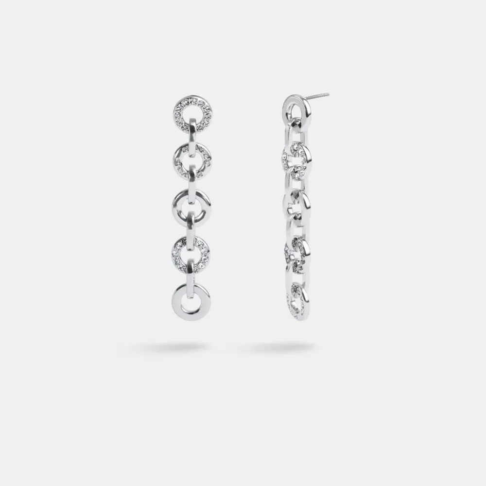 Open Circle Linear Earrings