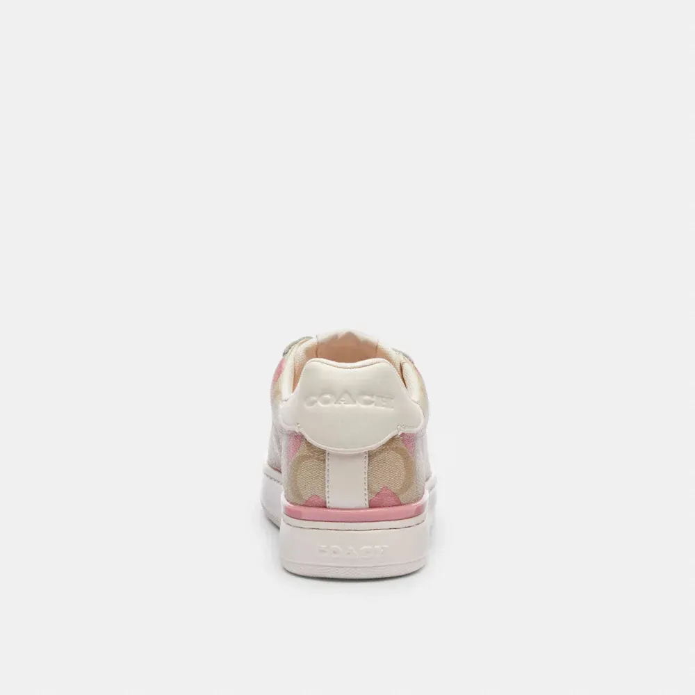 Clip Low Top Sneaker In Signature Canvas With Hearts