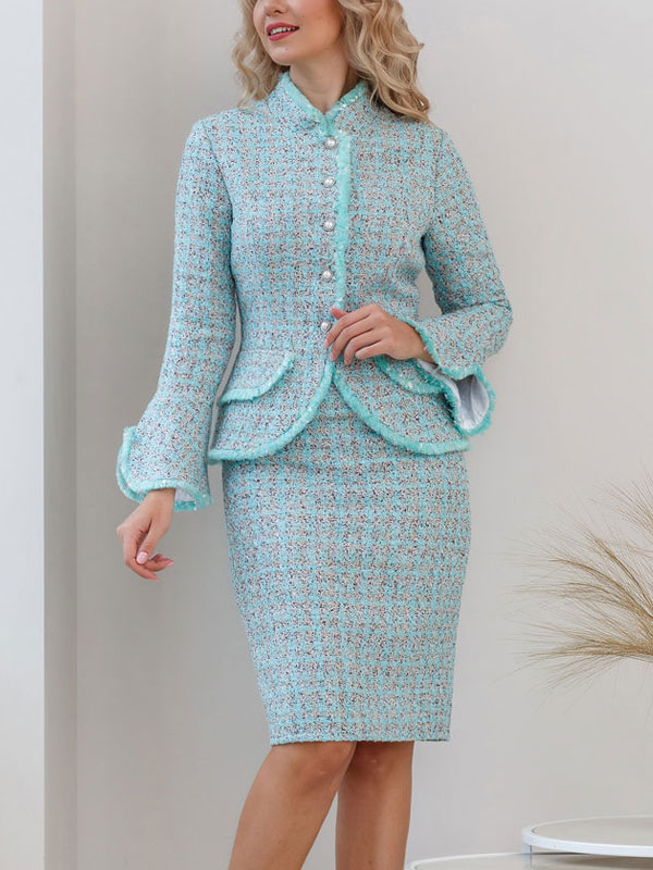 Elegant temperament jacket short skirt ladies suit