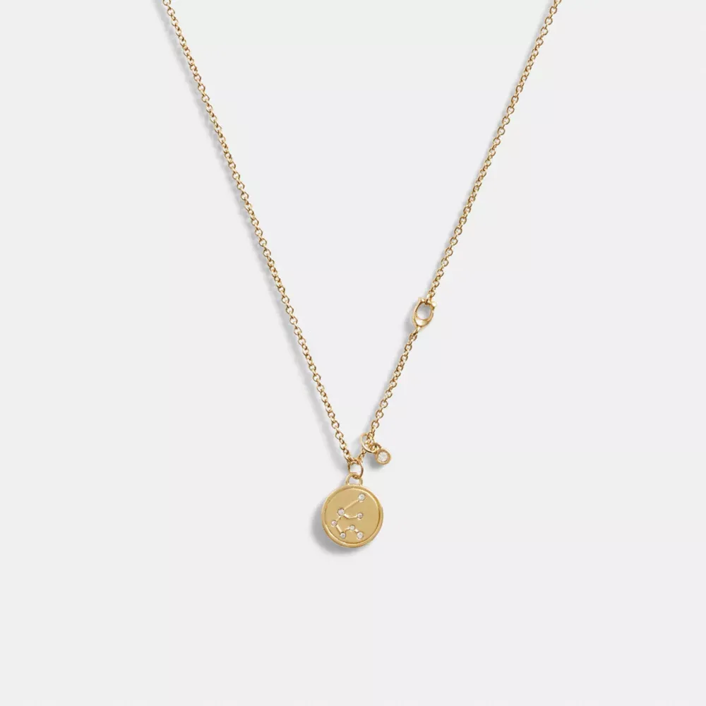 Aquarius Coin Pendant Necklace