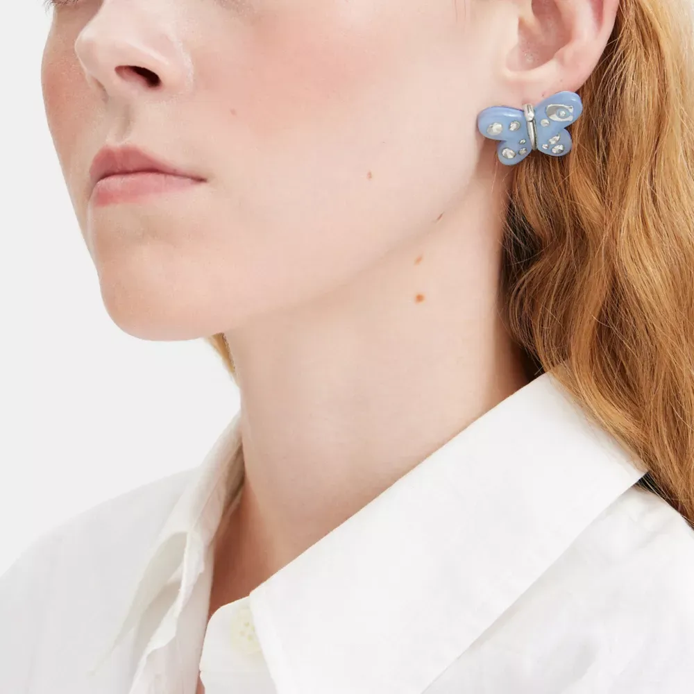 Butterfly Resin Stud Earrings