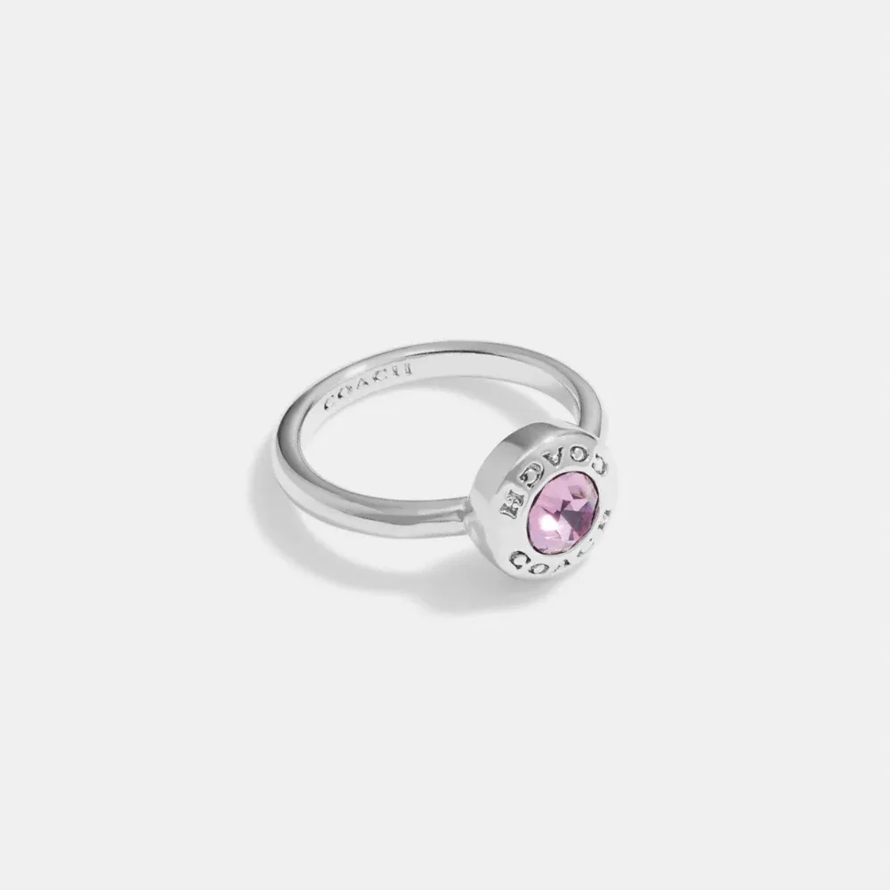 Open Circle Stone Ring
