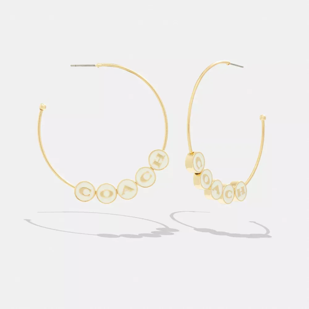 Enamel Hoop Earrings