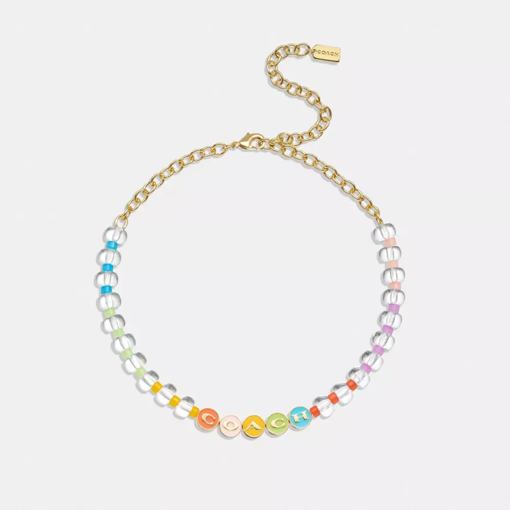 Enamel Beaded Choker Necklace