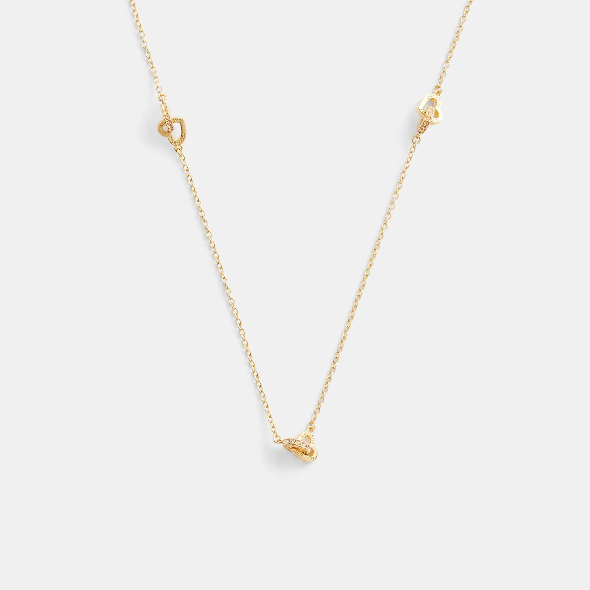 Outlet Interlocking Open Circle Heart Long Necklace