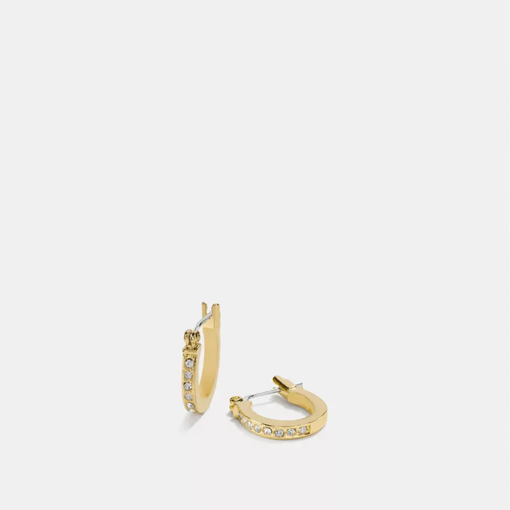 Pave Signature Huggie Earrings
