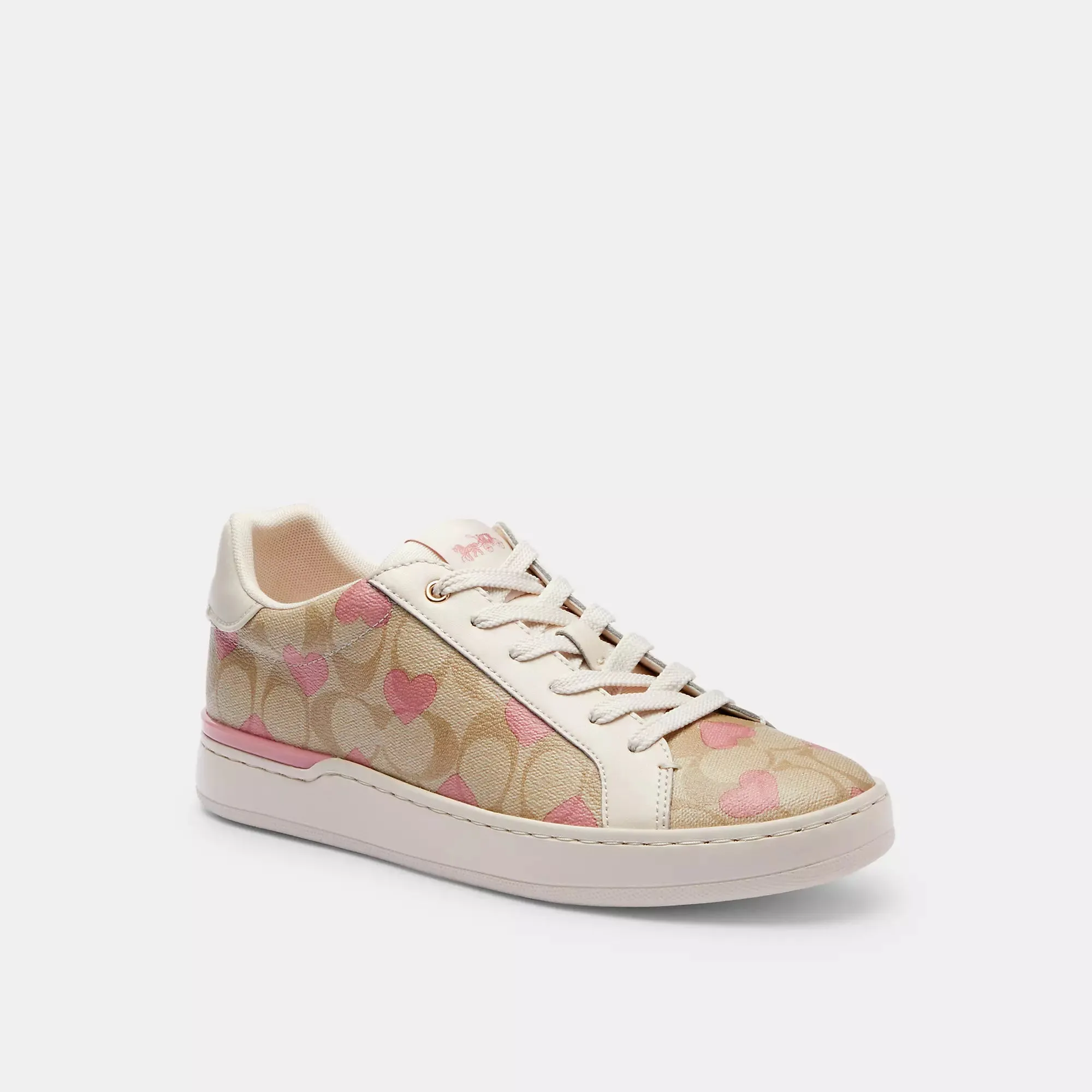 Outlet Clip Low Top Sneaker In Signature Canvas With Hearts
