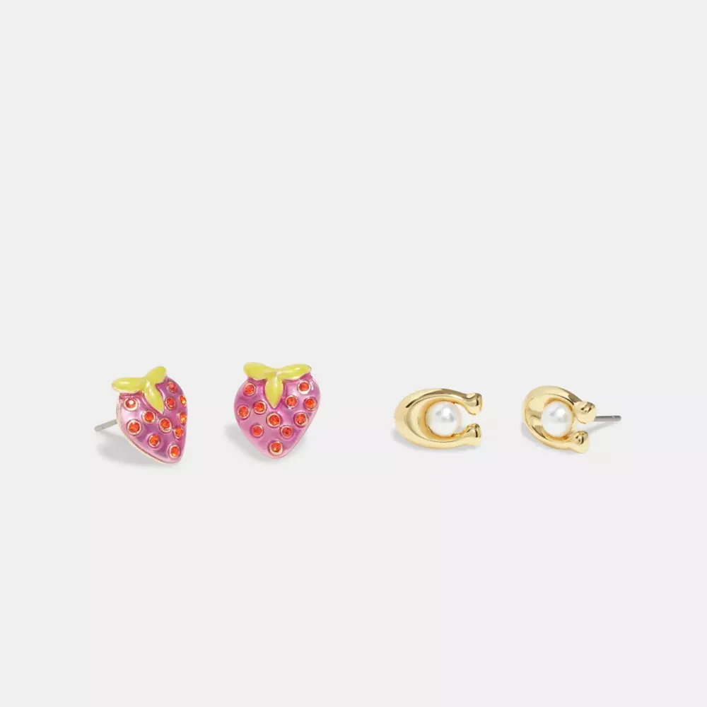 Strawberry Signature Stud Earrings Set