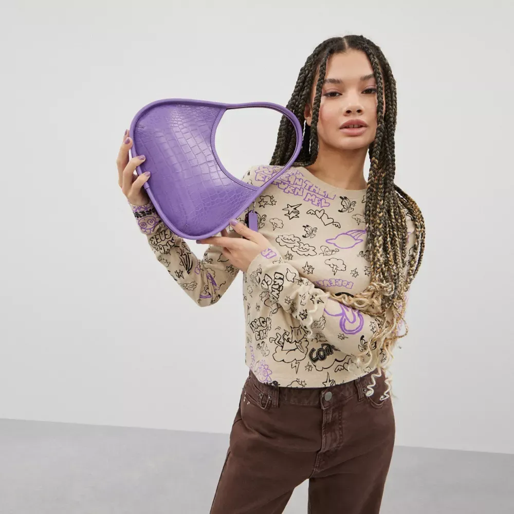 Ergo Bag In Croc Embossed  topia Leather