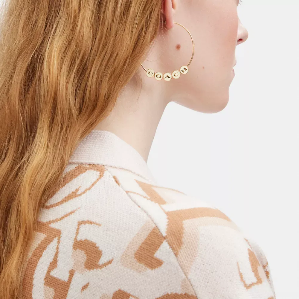 Enamel Hoop Earrings