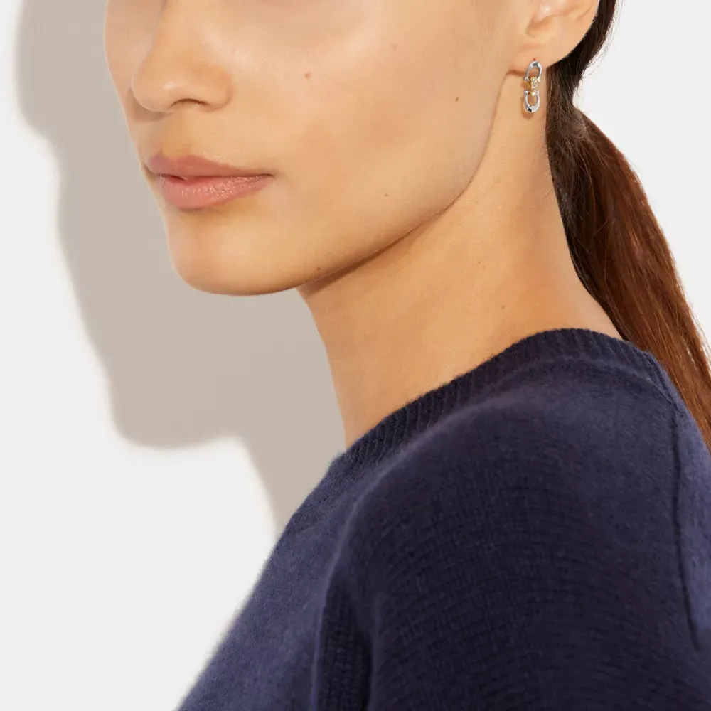 Linked Signature Stud Earrings