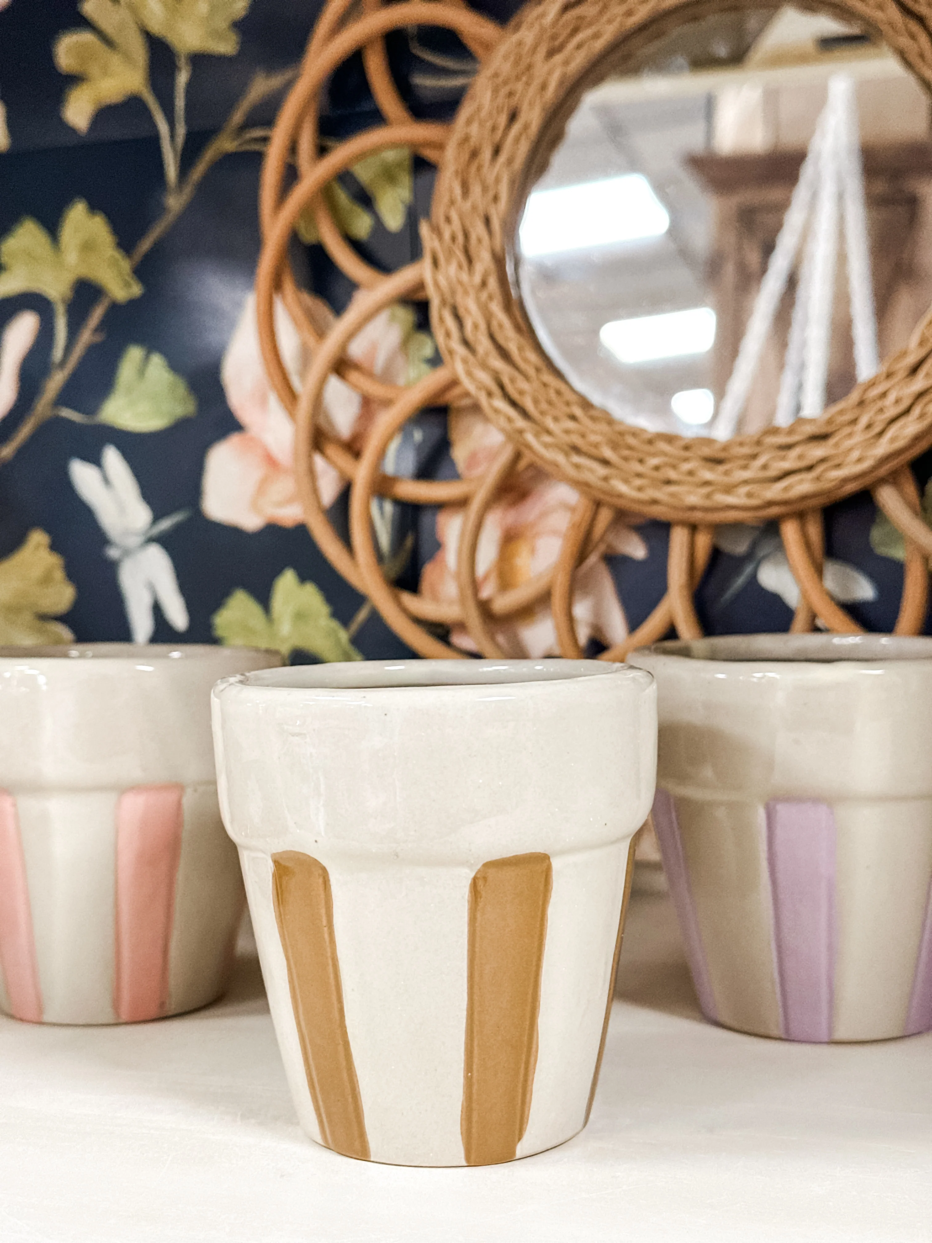 Striped Mini Pots