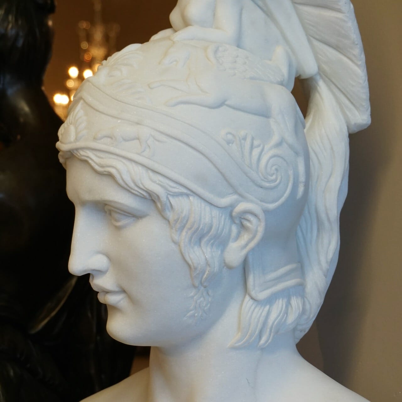 White Marble Achilles Bust Statue