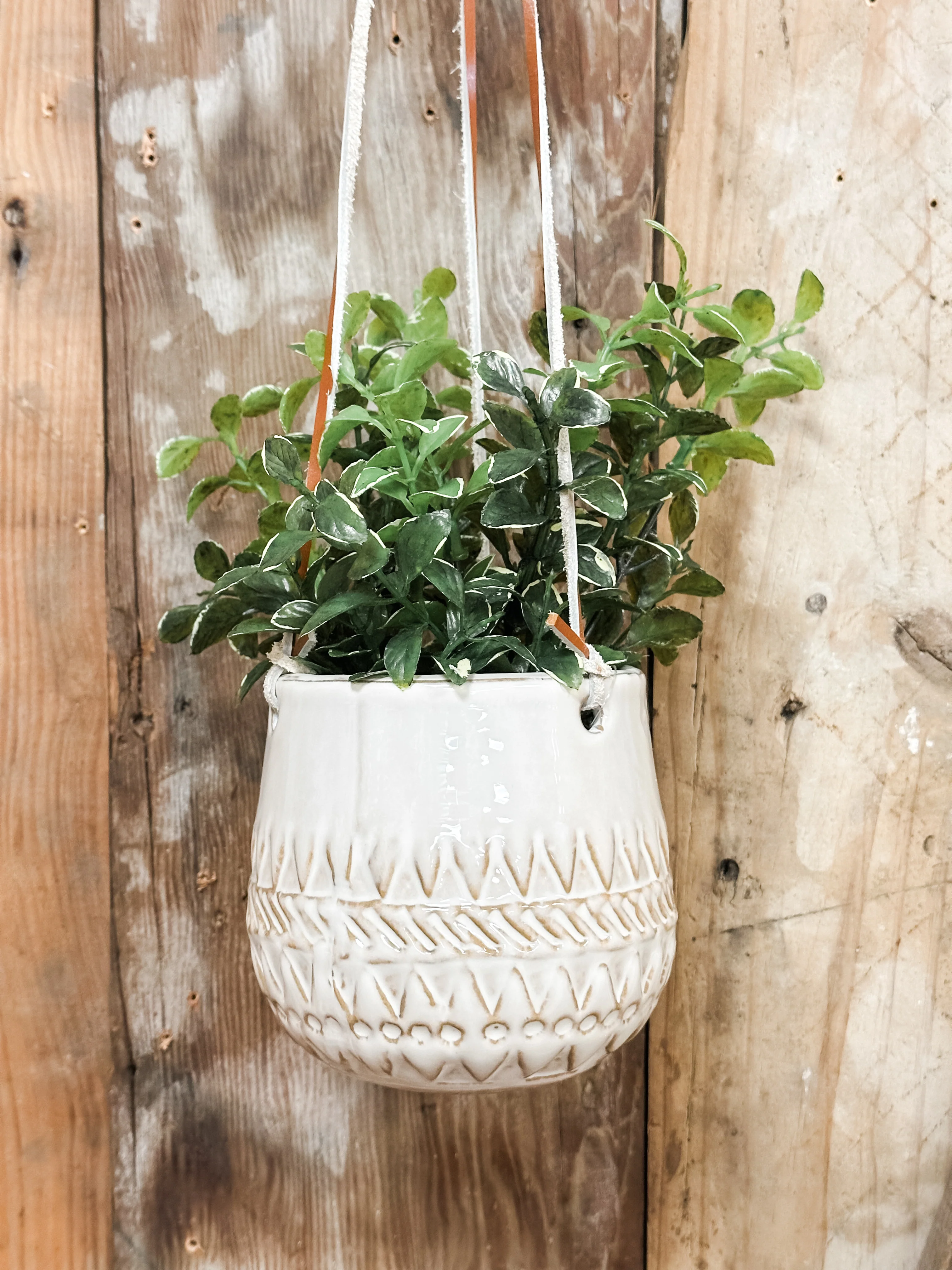 Hanging Ceramic Patterned Planter