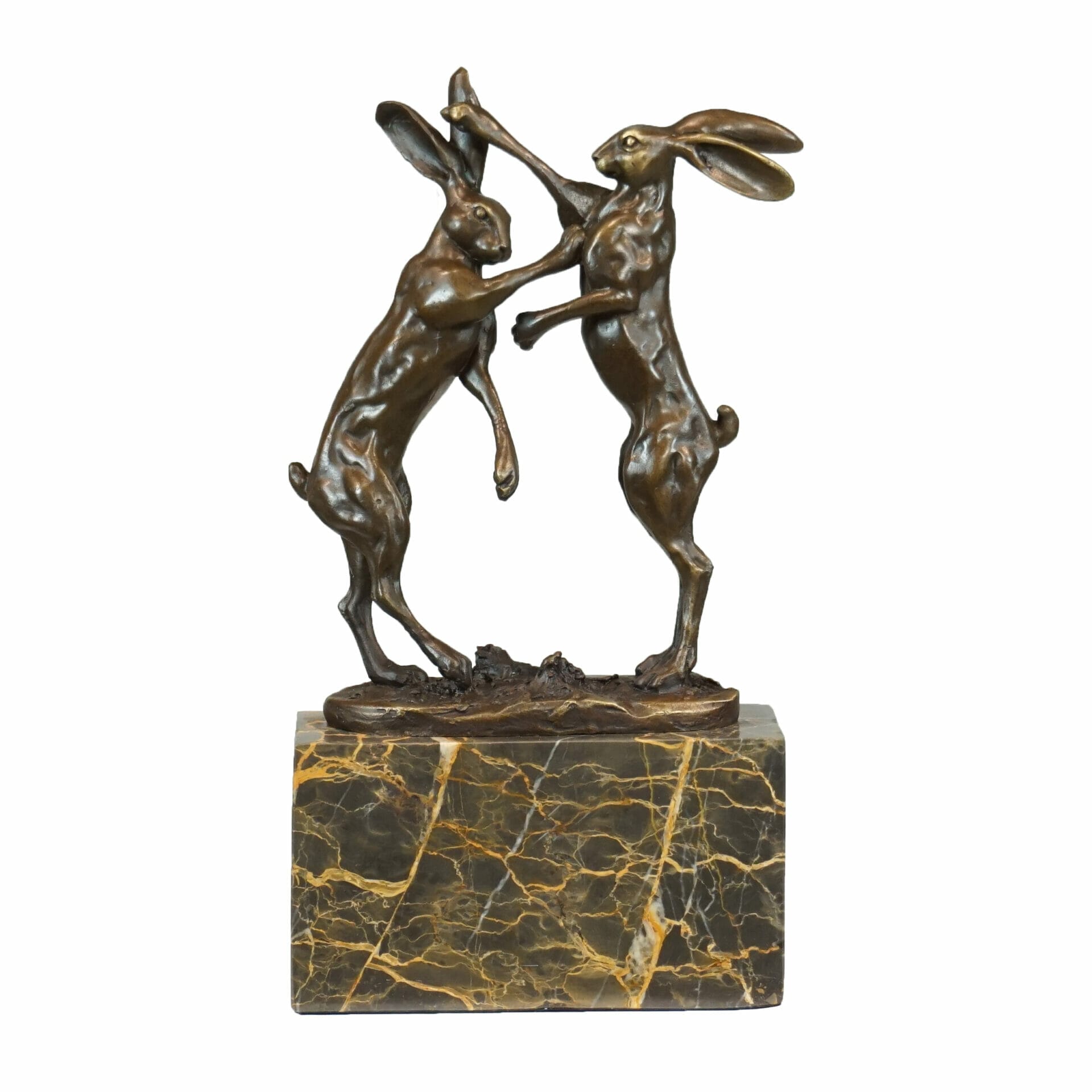 Two Rabbits On A Base