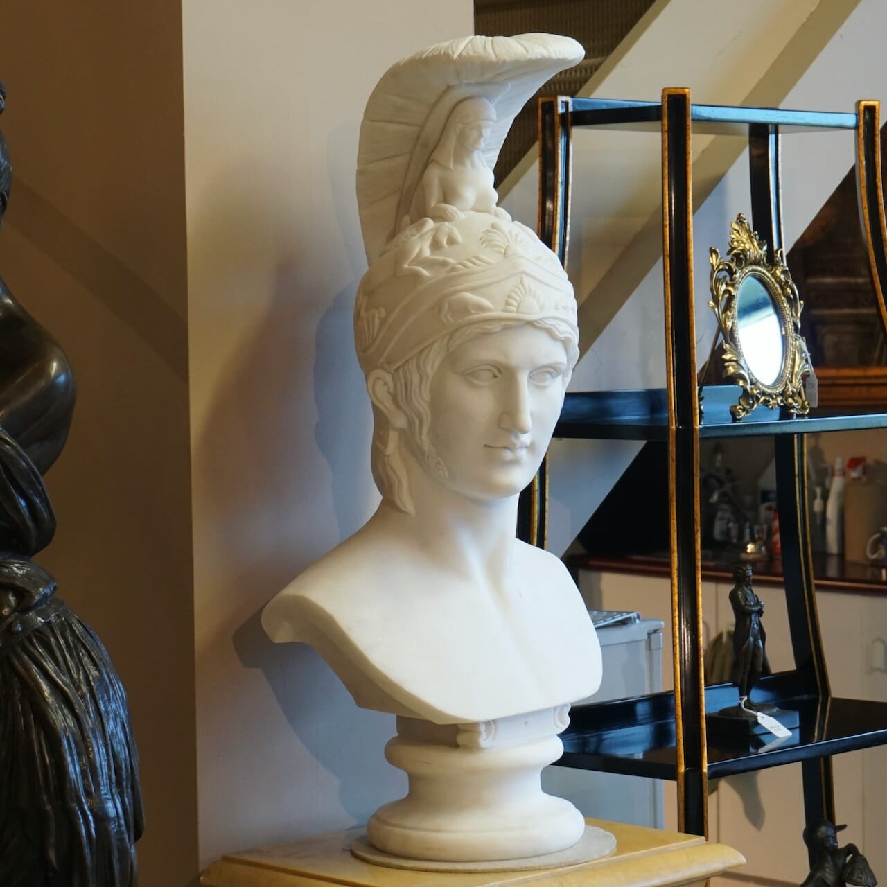 White Marble Achilles Bust Statue