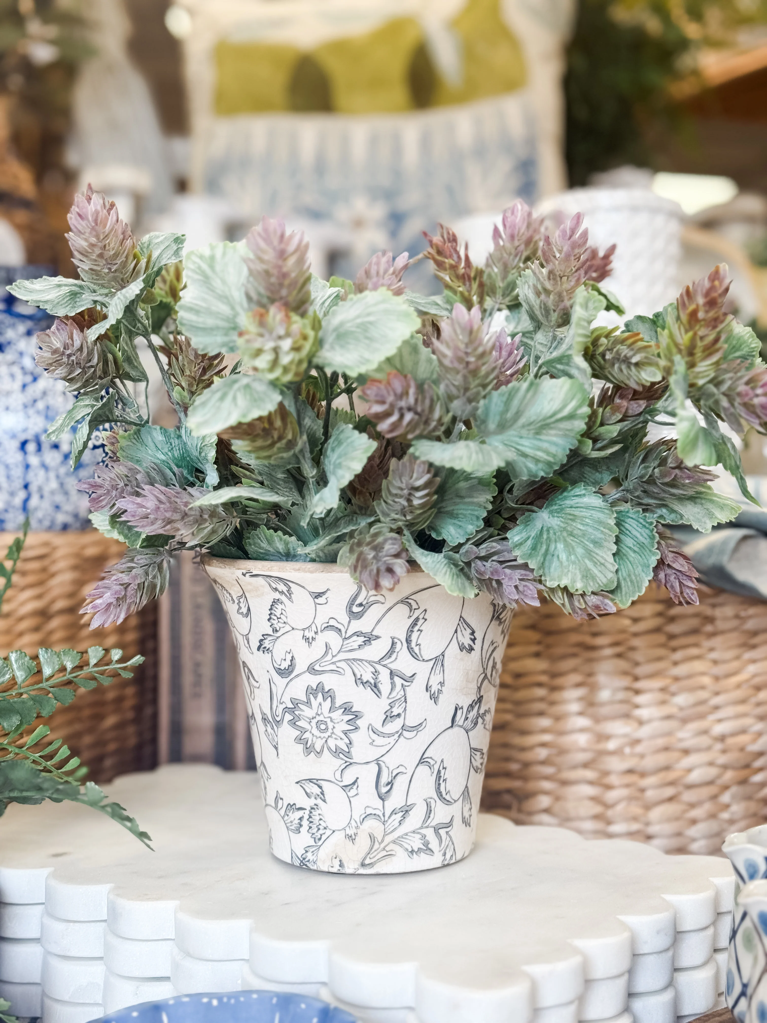 Cream Heirloom Planter